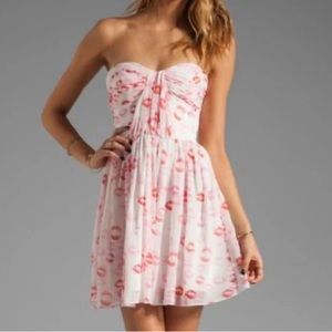 NWT $365 Erin Fetherston Marianne Pink Red Lipstick Dress sz 4